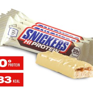 Snickers White Chocolate Protein Bars סניקרס חטיף חלבון לבן
